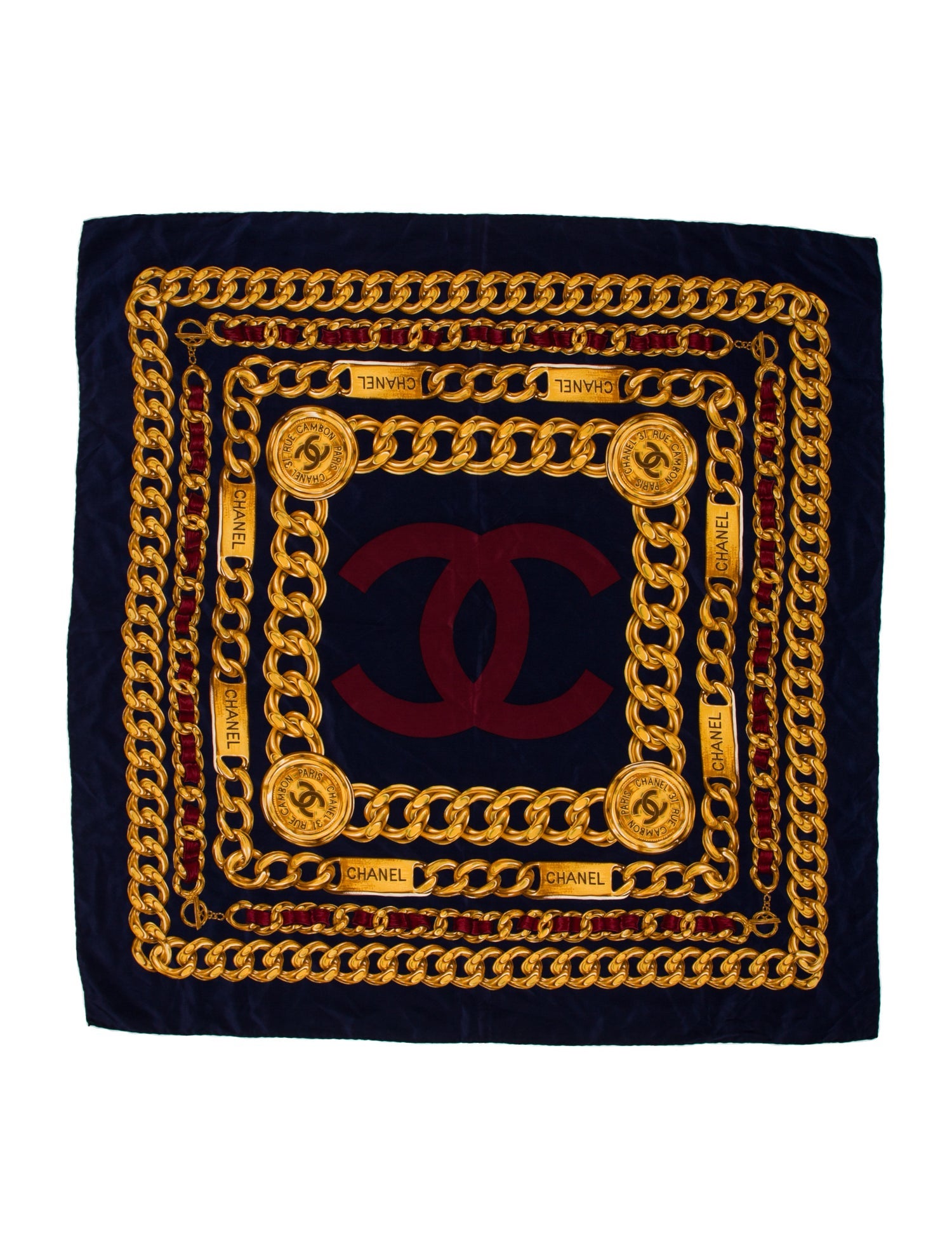 Chanel Silk Vintage Scarf