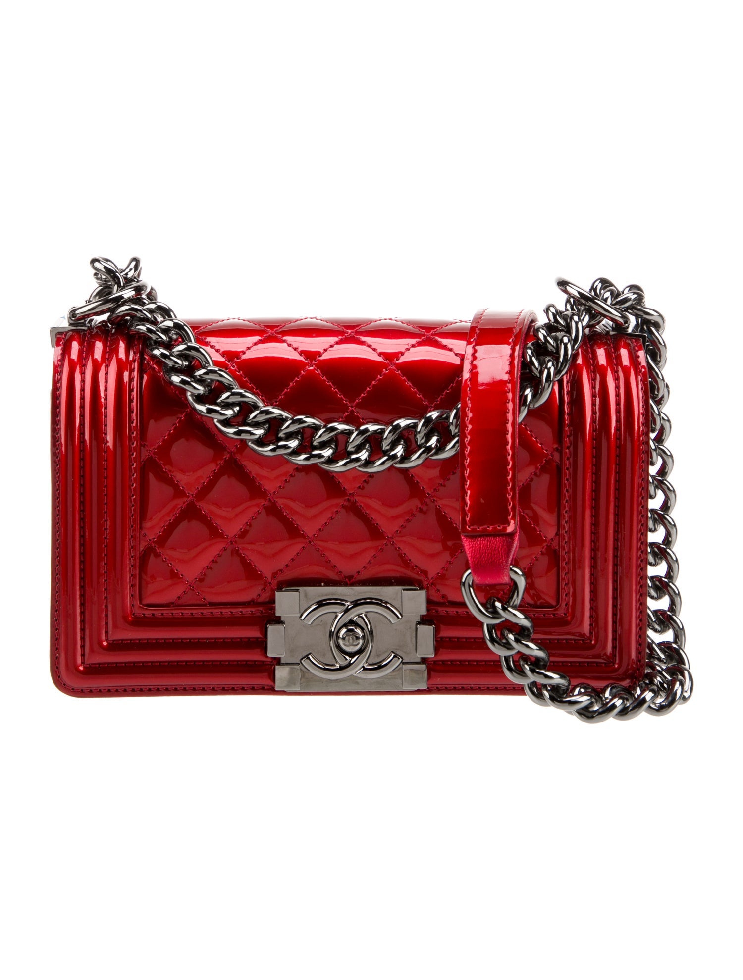 Chanel Small Patent Boy Bag