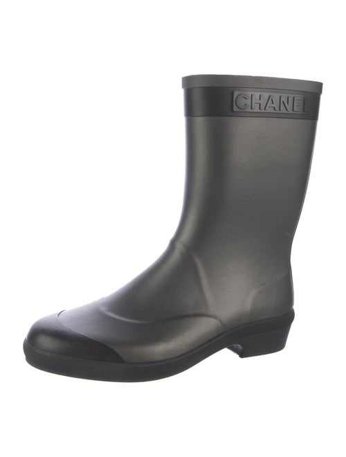 Chanel Interlocking CC Logo Rubber Rain Boots