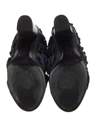 Chanel Interlocking CC Logo Leather Combat Boots