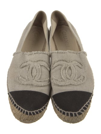 Chanel Interlocking CC Logo Canvas Espadrilles