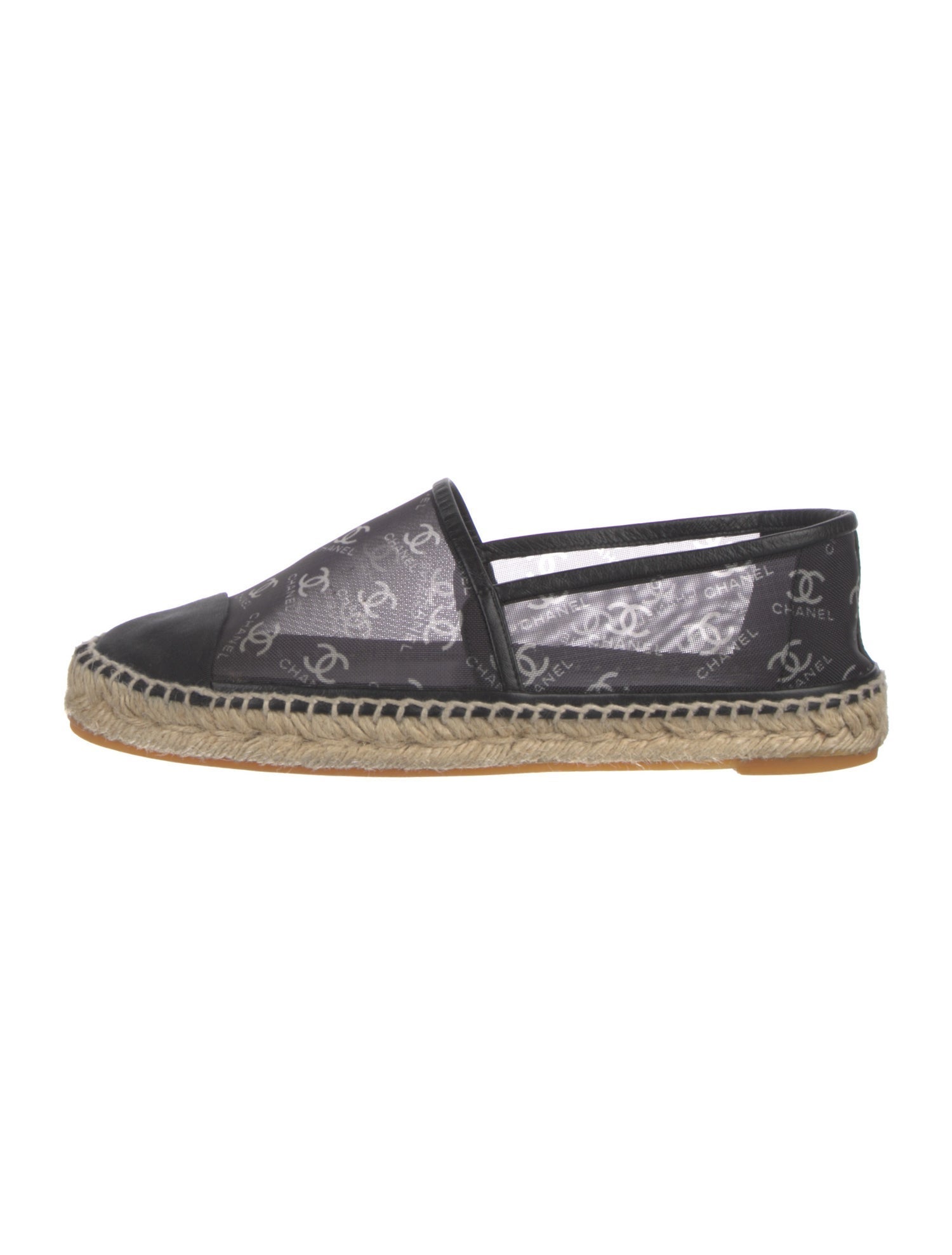 Chanel Interlocking CC Logo Canvas Espadrilles