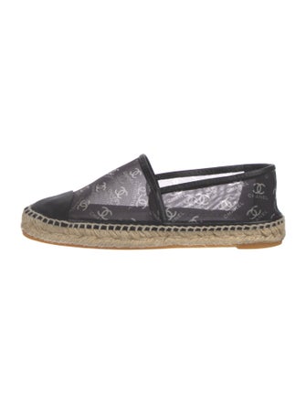 Chanel Interlocking CC Logo Canvas Espadrilles