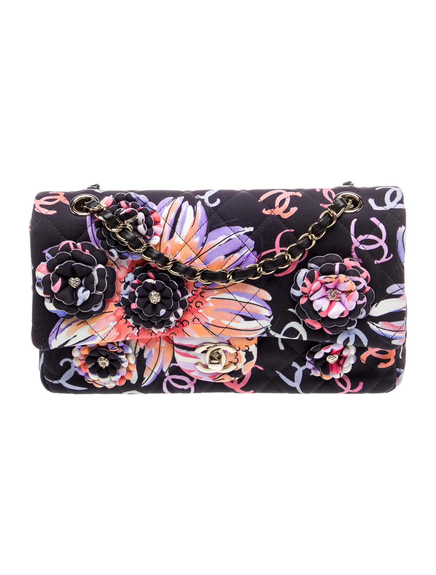 Chanel Small 3D Camellia Floral Single Flap Bag