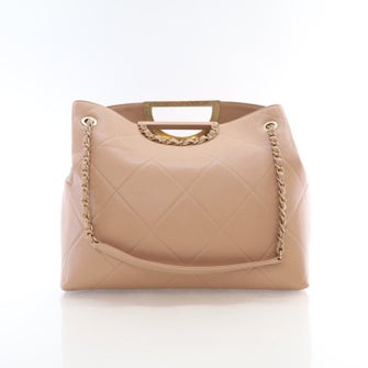 Chanel Leather A Real Catch Shopping Tote