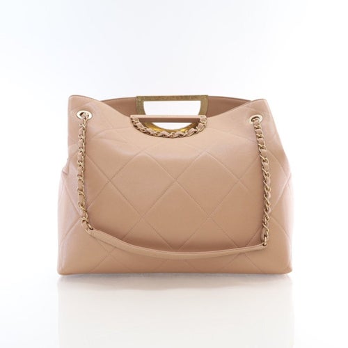 Chanel Leather A Real Catch Shopping Tote