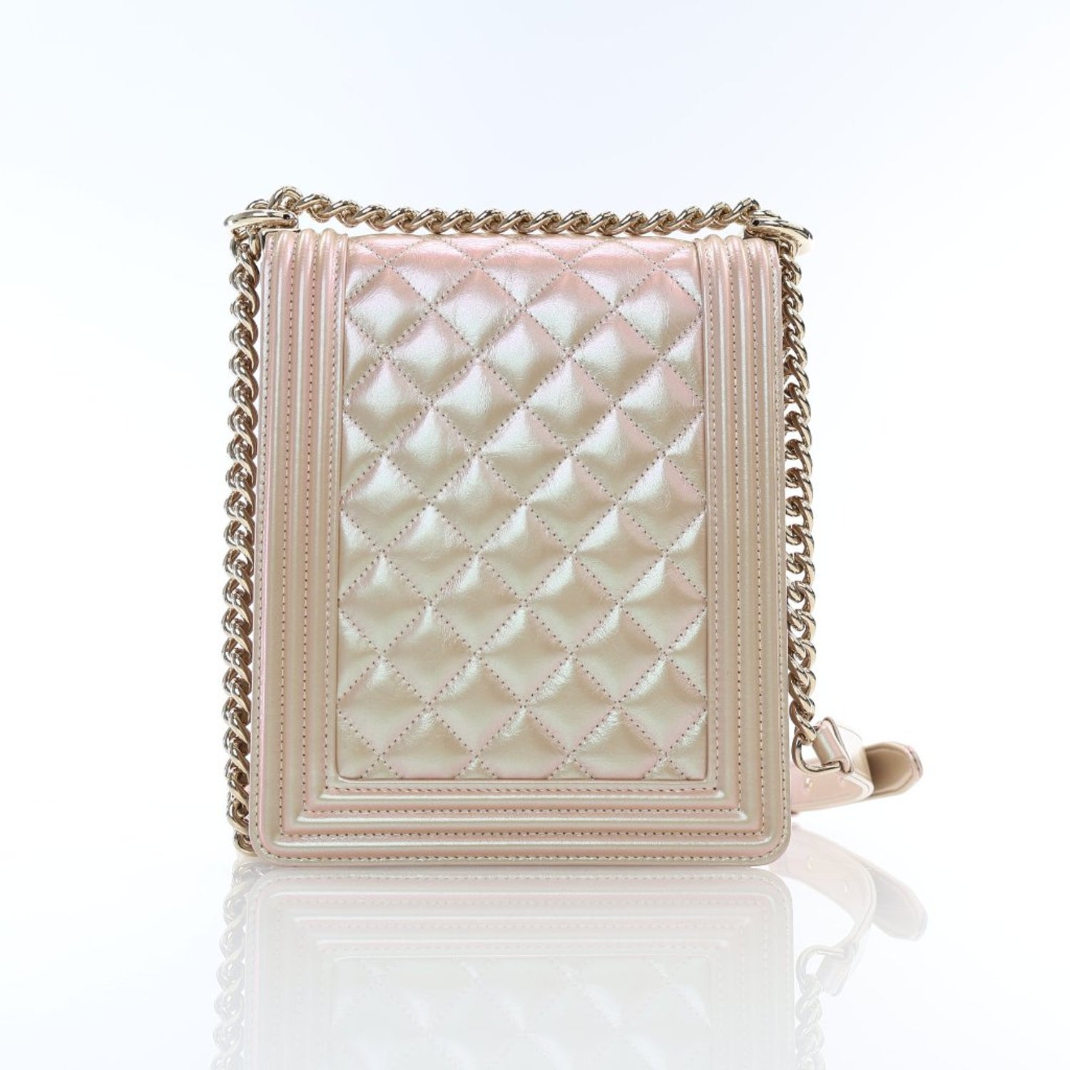 Chanel Interlocking CC North South Boy Flap Bag