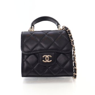 Chanel Interlocking CC Top Handle Flap Mini