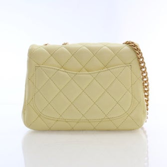 Chanel Interlocking CC Sweet Camellia Square Classic Flap Bag Mini