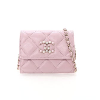 Chanel Interlocking CC Coco Candy Card Holder On Chain