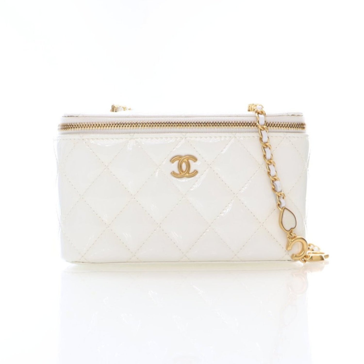 Chanel Interlocking CC Long Vanity Case Small