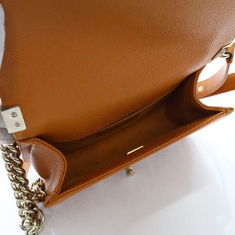 Chanel Leather Boy Bag Small