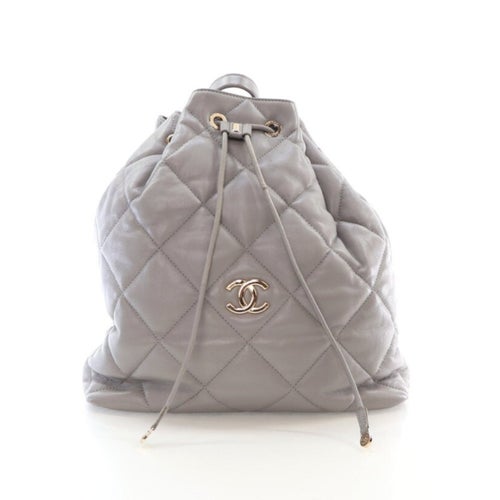 Chanel Interlocking CC Drawstring Bucket Backpack