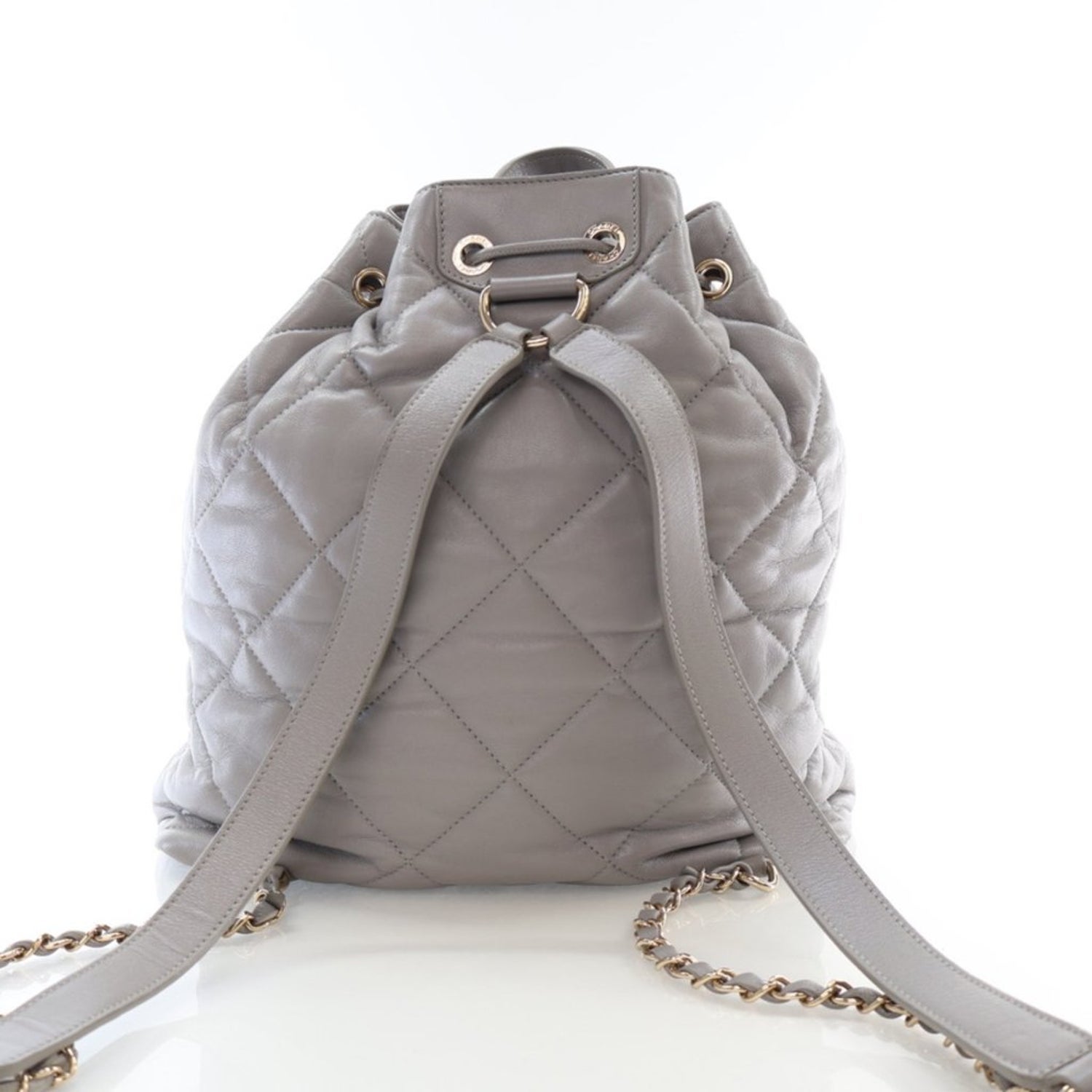Chanel Interlocking CC Drawstring Bucket Backpack