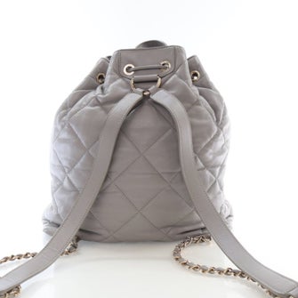 Chanel Interlocking CC Drawstring Bucket Backpack