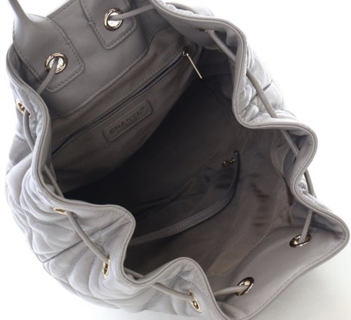 Chanel Interlocking CC Drawstring Bucket Backpack
