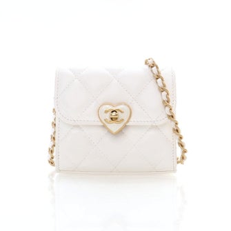 Chanel Interlocking CC CC Enamel Heart Bag Mini