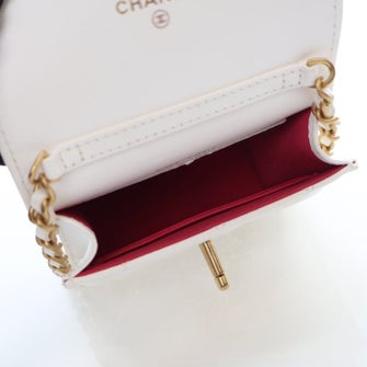Chanel Interlocking CC CC Enamel Heart Bag Mini