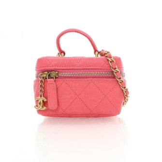 Chanel Leather Top Handle Vanity Mini