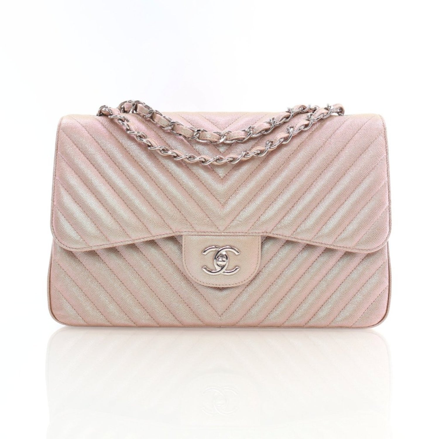 Chanel Interlocking CC Classic Double Flap Bag Jumbo