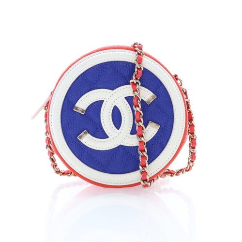 Chanel Interlocking CC Round Filigree Clutch With Chain