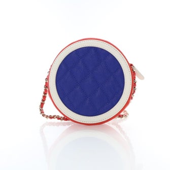 Chanel Interlocking CC Round Filigree Clutch With Chain