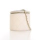 Chanel Lambskin Round Vanity Case With Chain