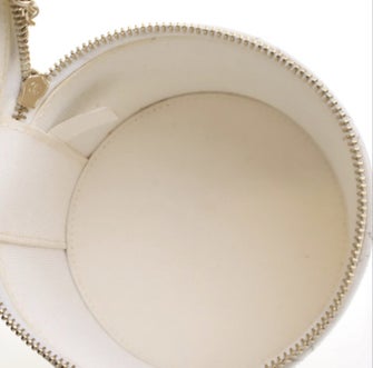 Chanel Lambskin Round Vanity Case With Chain