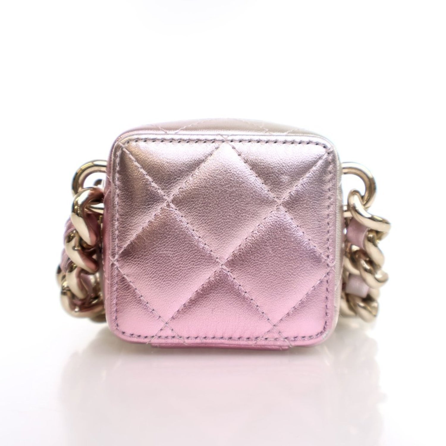 Chanel Interlocking CC Coco Punk Cube Clutch With Chain