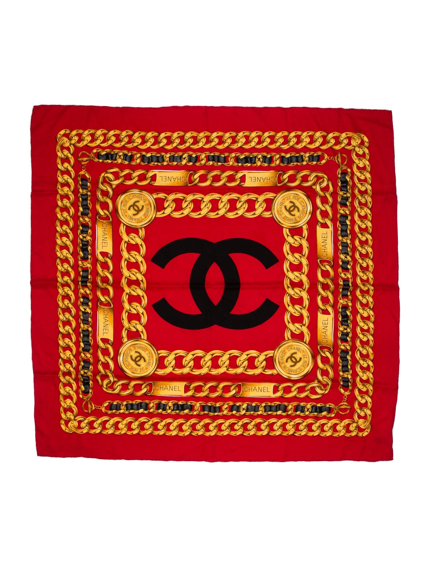 Chanel Silk Vintage Scarf