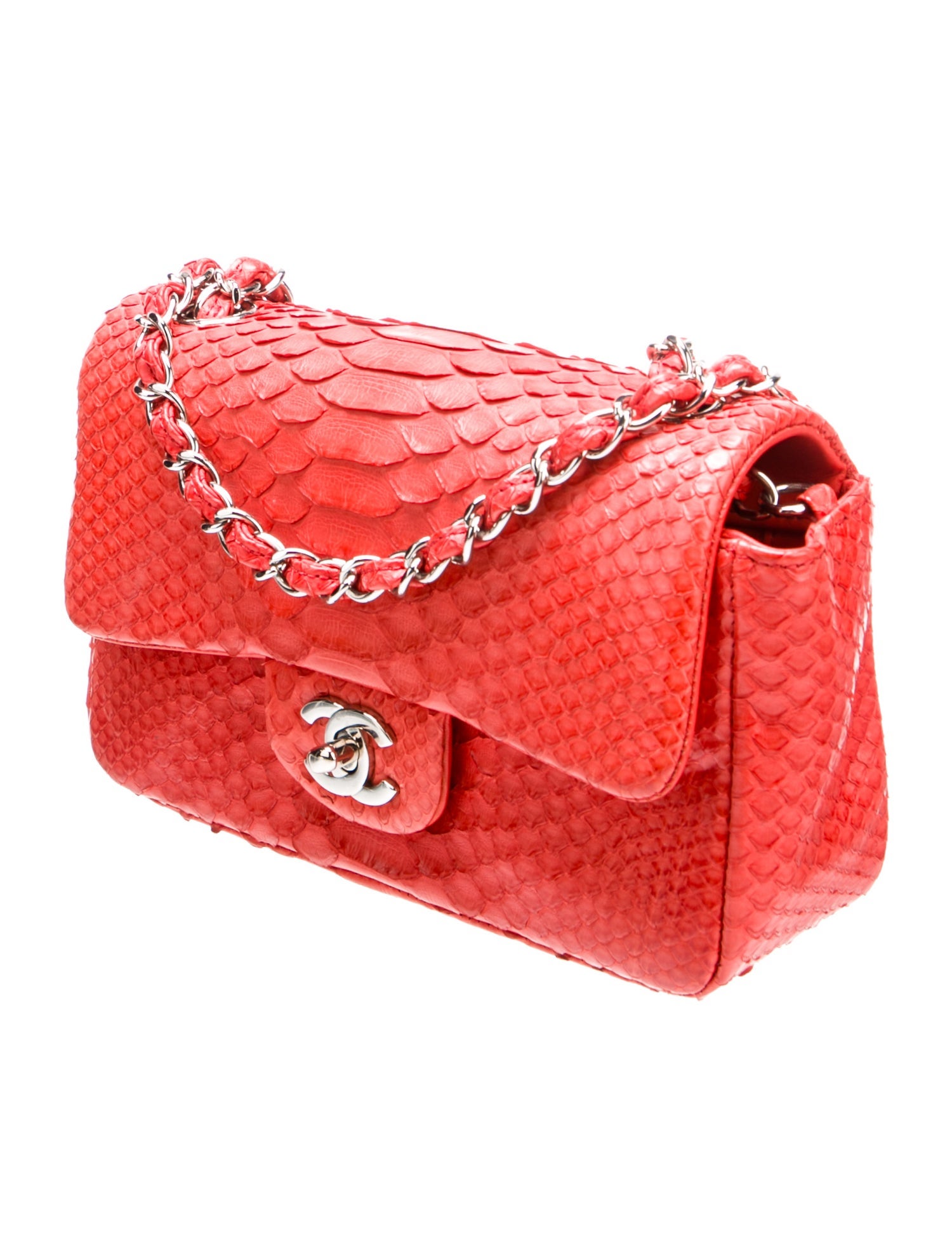 Chanel Python Rectangular Mini Flap Bag