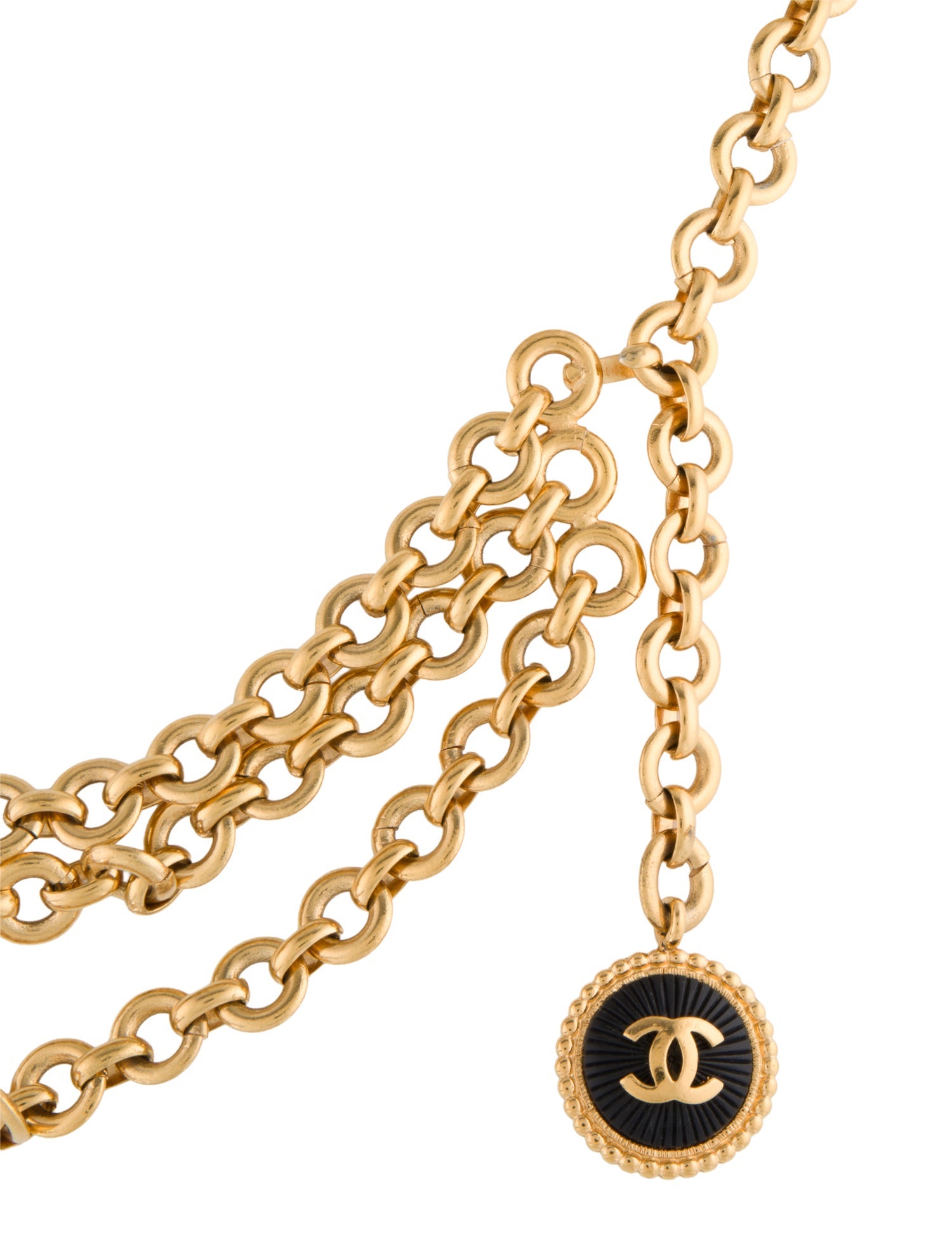 Chanel Vintage Interlocking CC Logo Waist Belt