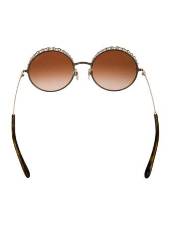 Chanel Interlocking CC Logo Round Sunglasses