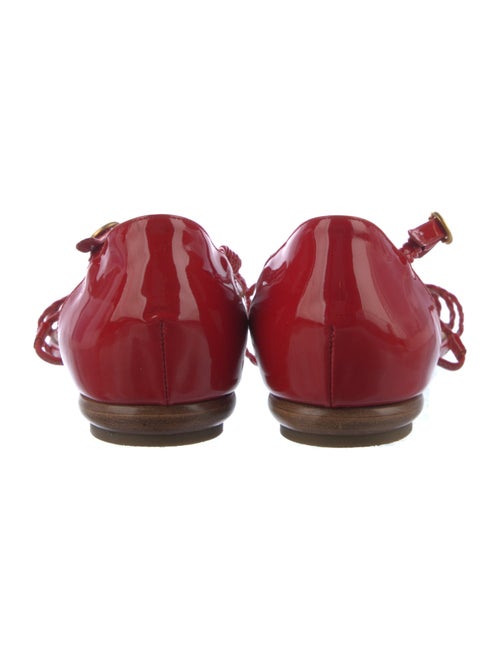 Chanel Interlocking CC Logo Patent Leather Sandals