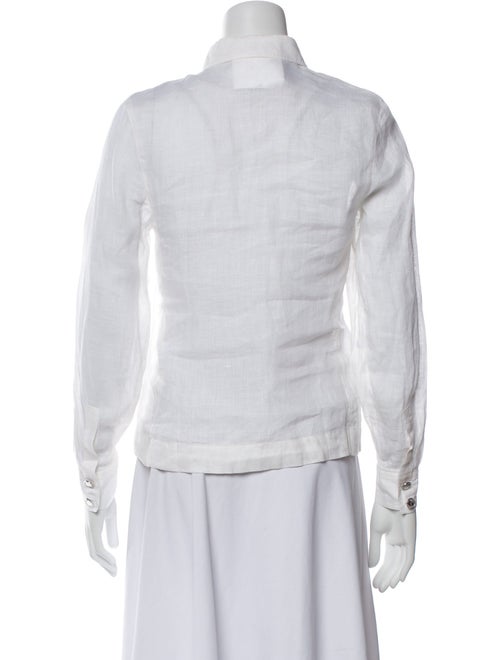 Chanel Late 1980's - Early 1990's Linen Button-Up Top