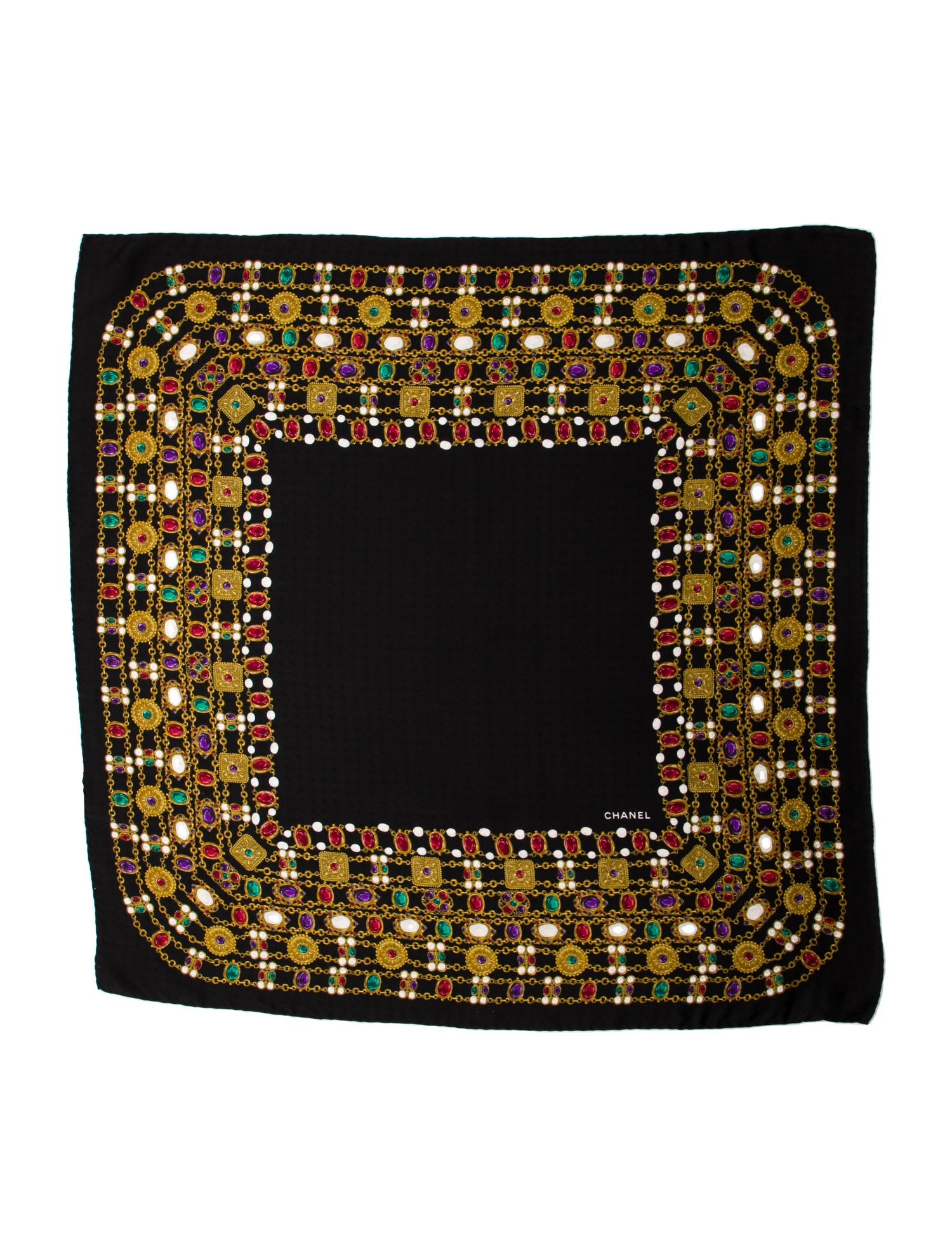 Chanel Gripoix Silk Scarf