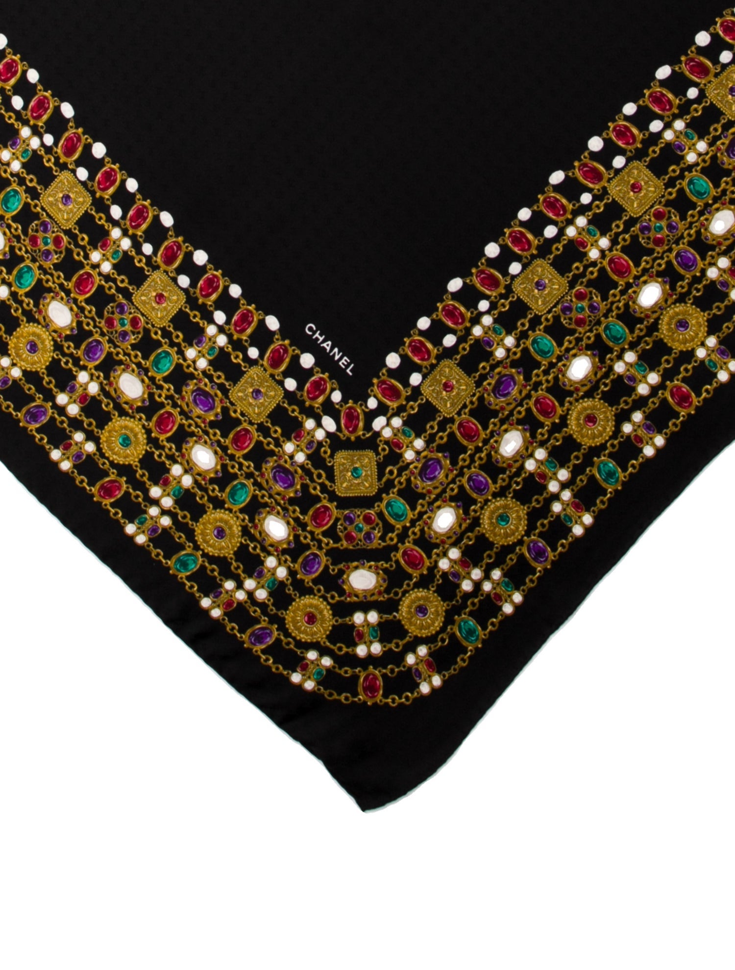 Chanel Gripoix Silk Scarf