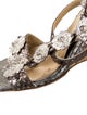 Chanel Interlocking CC Logo Python Slingback Sandals