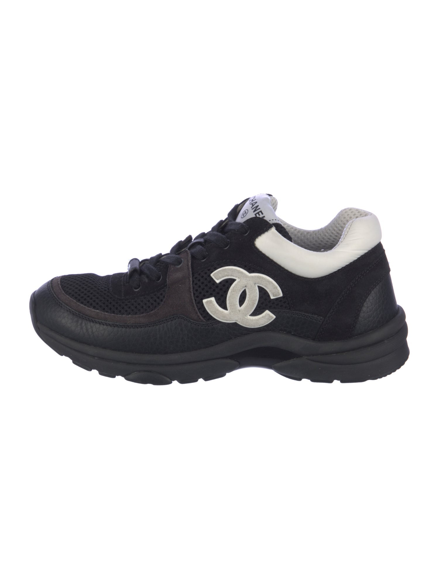 Chanel Interlocking CC Logo Calfskin Sneakers