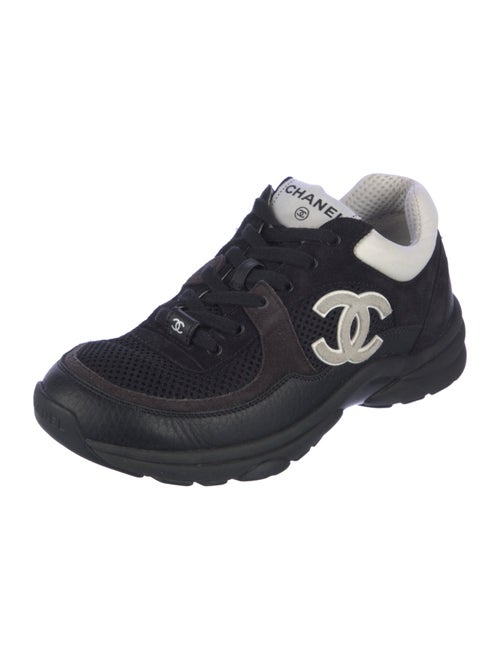 Chanel Interlocking CC Logo Calfskin Sneakers