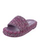 Chanel Interlocking CC Logo Wool Slides