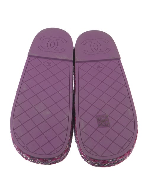 Chanel Interlocking CC Logo Wool Slides