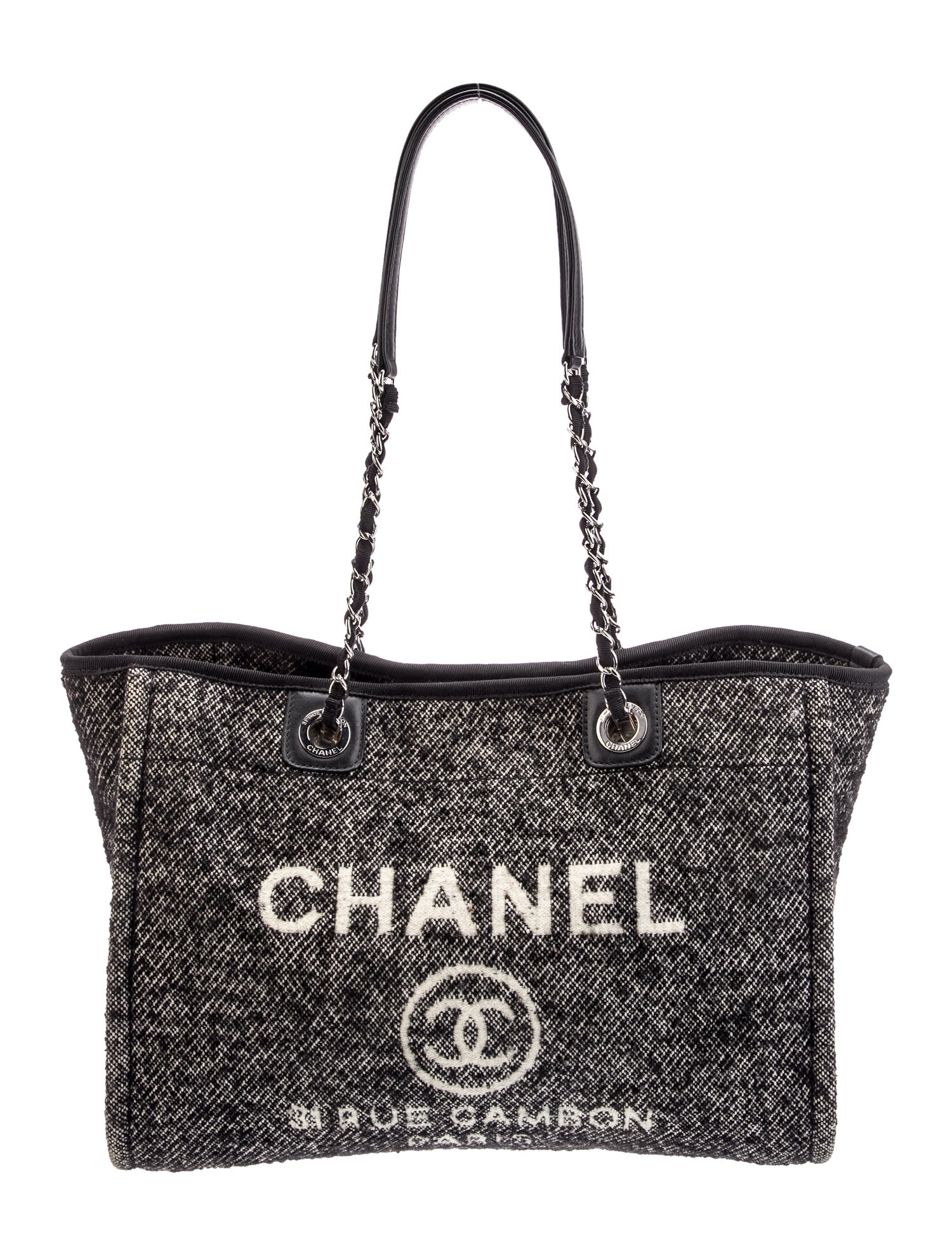 Chanel Wool Small Deauville Shopping Bag