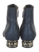 Chanel Glitter Colorblock Pattern Boots