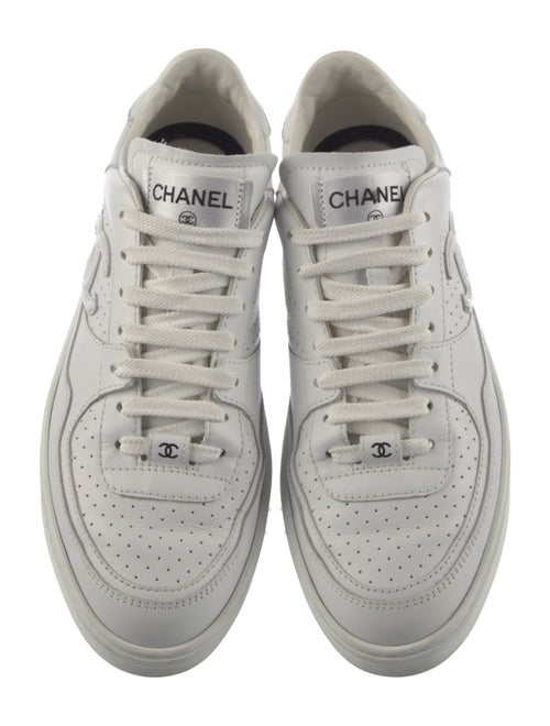 Chanel Interlocking CC Logo Leather Sneakers