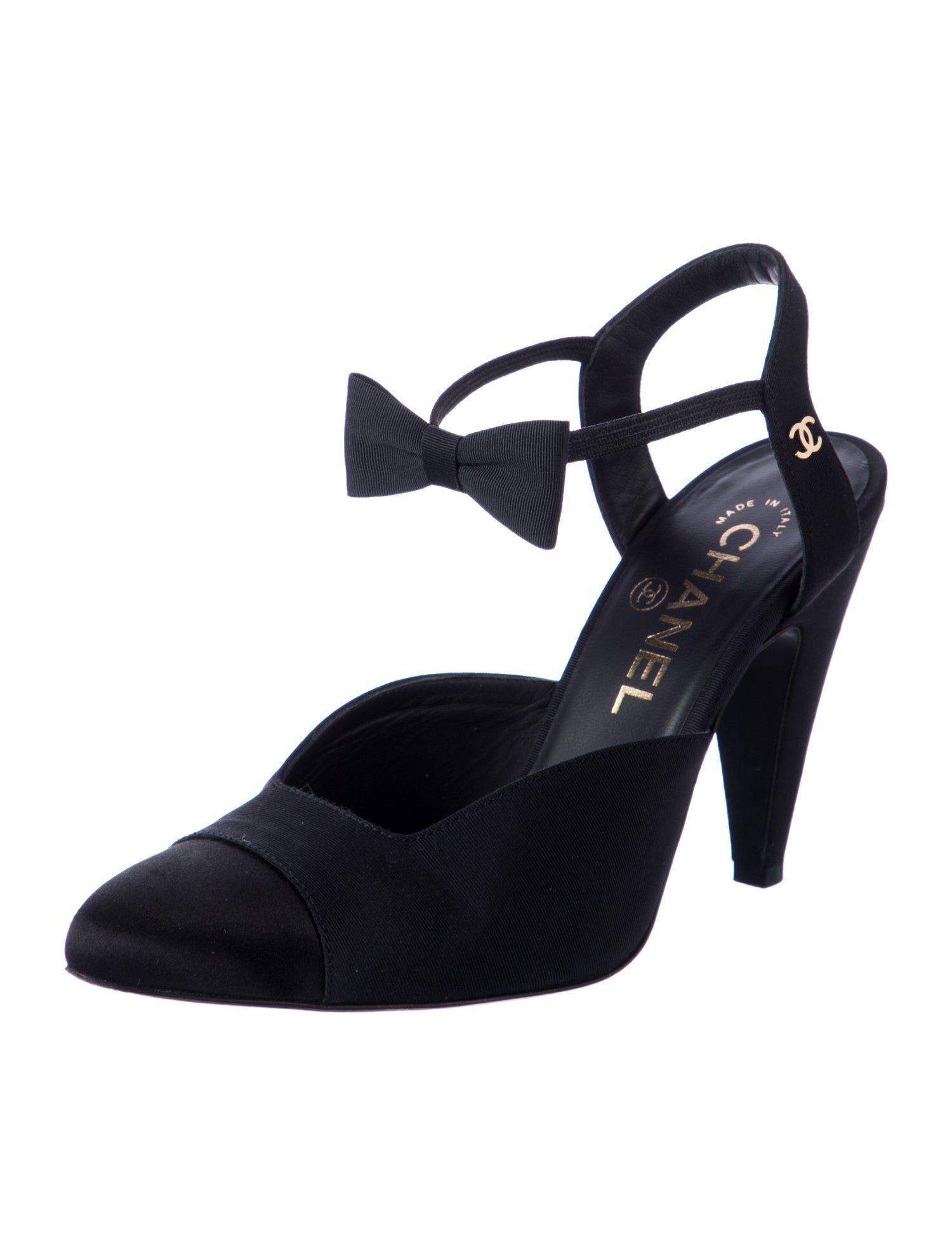 Chanel Interlocking CC Logo Canvas D'Orsay Pumps