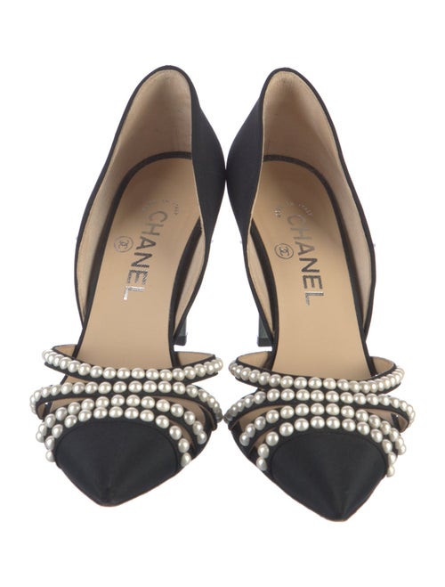 Chanel Interlocking CC Logo Canvas D'Orsay Pumps