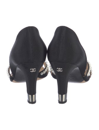 Chanel Interlocking CC Logo Canvas D'Orsay Pumps