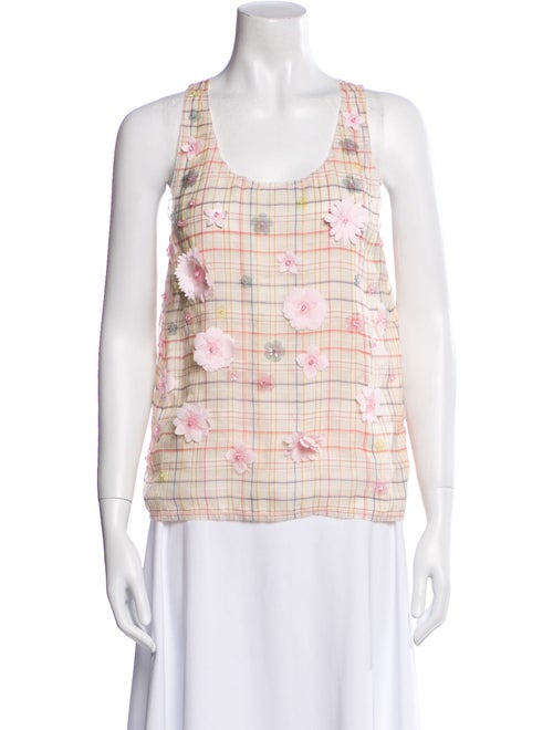 Chanel 2020 Plaid Print Top