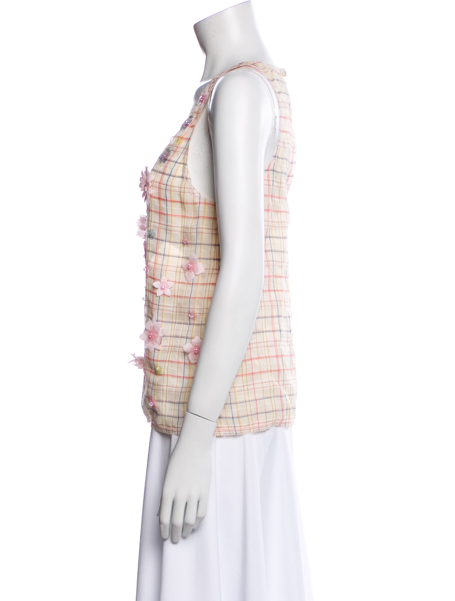 Chanel 2020 Plaid Print Top